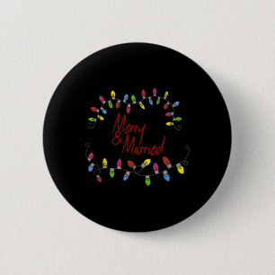 Merry &Amp; Verheiratetes erstes Weihnachtspasscou Button