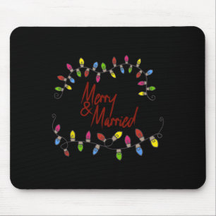 Merry &Amp; Verheiratetes erstes Weihnachtspasscou Mousepad
