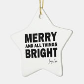 Merry and All Things Bright Christmas | Star Keramik Ornament (Links)