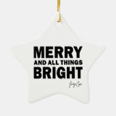 Merry and All Things Bright Christmas | Star Keramik Ornament (Hinten)