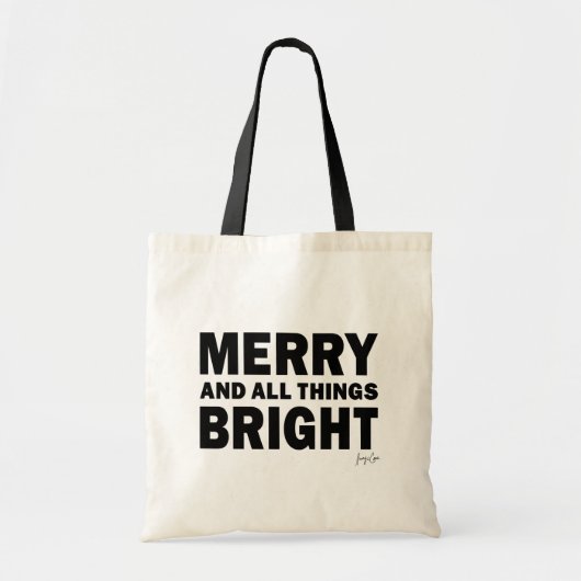 Merry and All Things Bright | Holiday Tote Bag Tragetasche (Vorne)