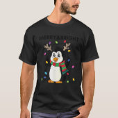 Merry and Brigh Merry and Bright Christmas Penguin T-Shirt (Vorderseite)