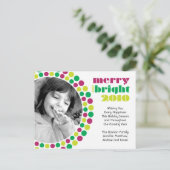 Merry and Bright 2010 Holiday Foto Postkarte (Stehend Vorderseite)