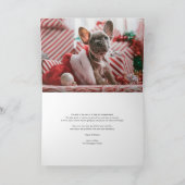 Merry and Bright Brush Lettering Foto Weihnachten (Innenseite)