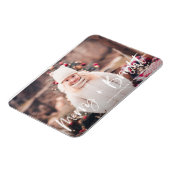 Merry and Bright Brush Lettering Foto Weihnachten Magnet (Linke Seite)