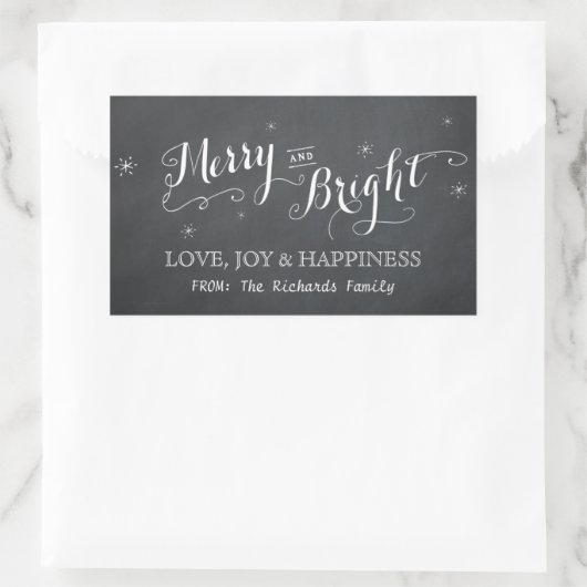 Merry and Bright - Chalkboard Stickers (Tasche)