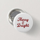 Merry and Bright Christmas Button (Vorne & Hinten)