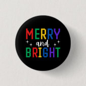 Merry And Bright Christmas Button (Vorderseite)