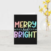 Merry And Bright Christmas Family Pajamas Matching Karte (Gelbe Blume)