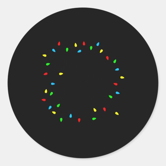 Merry And Bright Christmas Family Pajamas Matching Runder Aufkleber (Vorderseite)