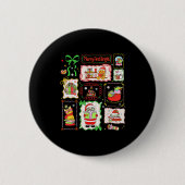 Merry And Bright Christmas Gingerbread Santa Book Button (Vorderseite)