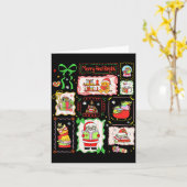 Merry And Bright Christmas Gingerbread Santa Book Karte (Gelbe Blume)