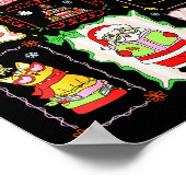 Merry And Bright Christmas Gingerbread Santa Book Poster (Ecke)