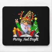 Merry And Bright Christmas Gnome Family Pajamas Ma Mousepad (Vorne)