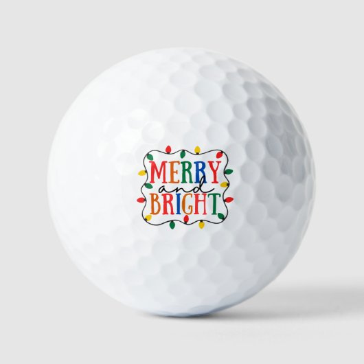Merry And Bright Christmas Golfball (Vorderseite)