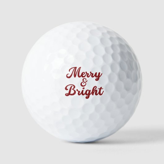 Merry and Bright Christmas Golfball (Vorderseite)