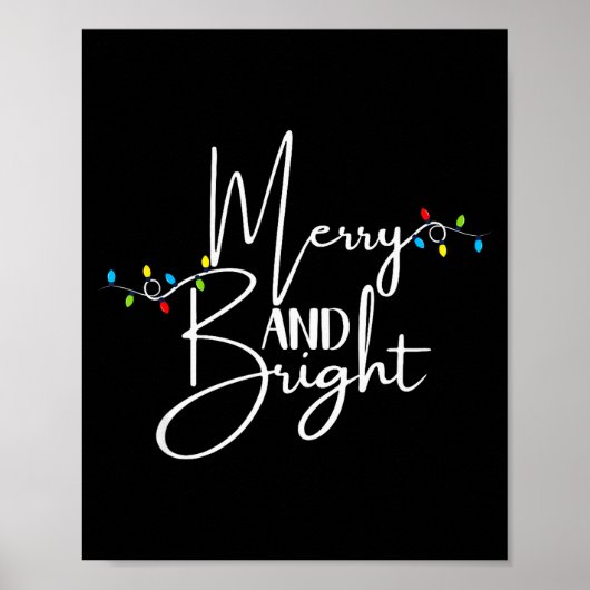 Merry And Bright Christmas Lights Family Pajama Xm Poster (Vorne)