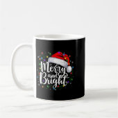 Merry And Bright Christmas Lights Santa Hat Xmas H Kaffeetasse (Links)