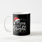 Merry And Bright Christmas Lights Santa Men Women  Kaffeetasse (Links)