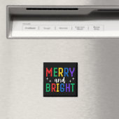 Merry And Bright Christmas Magnet (In Situ (Geschirrspüler))