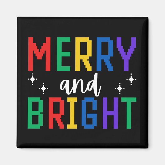 Merry And Bright Christmas Magnet (Vorne)