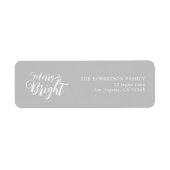 Merry and Bright Christmas Return Address Label (Vorne)