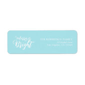 Merry and Bright Christmas Return Address Label (Vorne)