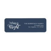 Merry and Bright Christmas Return Address Label (Vorne)