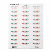 Merry and Bright Christmas Return Address Label (Vorne)