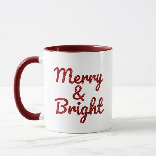 Merry and Bright Christmas Tasse (Links)