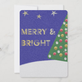 Merry and Bright Christmas Tree Card Feiertagskarte