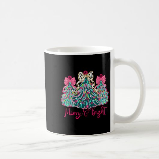 Merry And Bright Christmas Tree Coquette Kaffeetasse (Rechts)