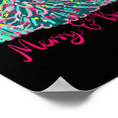 Merry And Bright Christmas Tree Coquette  Poster (Ecke)