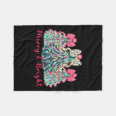 Merry And Bright Christmas Tree Xmas Tree Family H Fleecedecke (Vorderseite (Horizontal))