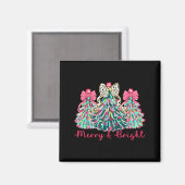 Merry And Bright Christmas Tree Xmas Tree Family H Magnet (Vorderseite/Rückseite)