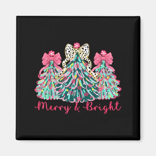 Merry And Bright Christmas Tree Xmas Tree Family H Magnet (Vorne)