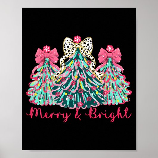 Merry And Bright Christmas Tree Xmas Tree Family H Poster (Vorne)