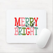 Merry And Bright Christmas Women Girls Kids Toddle Mousepad (Mit Mouse)