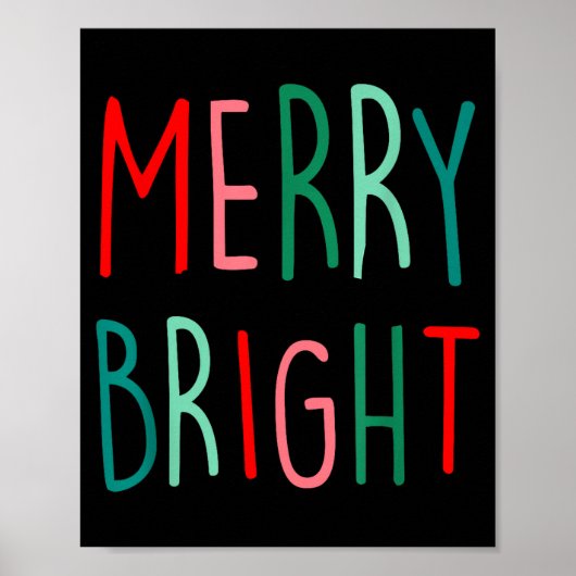 Merry And Bright Christmas Women Girls Kids Toddle Poster (Vorne)