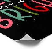 Merry And Bright Christmas Women Girls Kids Toddle Poster (Ecke)