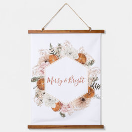 Merry and Bright Citrus Holiday Wall Wandteppich Mit Holzrahmen