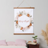 Merry and Bright Citrus Holiday Wall Wandteppich Mit Holzrahmen (Schlafzimmer)