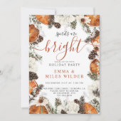 Merry and Bright Citrus Pine Holiday Einladung (Vorderseite)