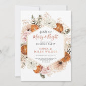 Merry and Bright Citrus Pine Holiday Einladung (Vorderseite)