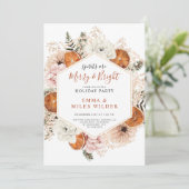 Merry and Bright Citrus Pine Holiday Einladung (Stehend Vorderseite)