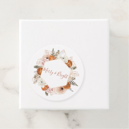 Merry and Bright Citrus Pine Holiday Geschenkanhänger (Beispiel)