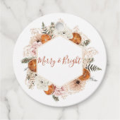 Merry and Bright Citrus Pine Holiday Geschenkanhänger (Vorderseite)