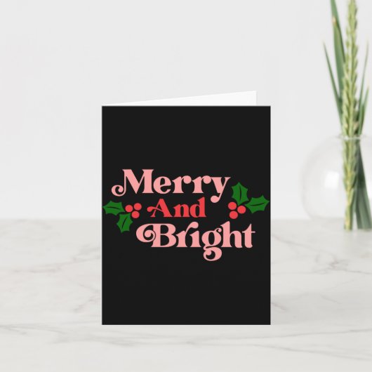 Merry And Bright Clic Holiday Tygraphy Toddler Karte (Vorderseite)