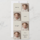 Merry and Bright Collage Foto Weihnachten (Vorderseite)