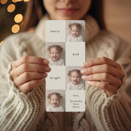 Merry and Bright Collage Foto Weihnachten
